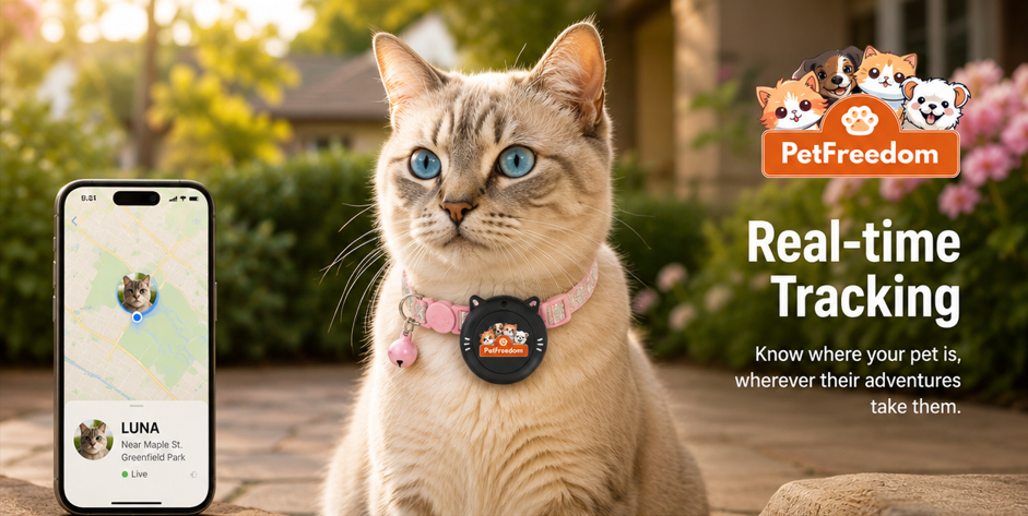 PetFreedom™ Cat Tracker 1.0 Includes Tracker And Collar IOS And Android Compatible